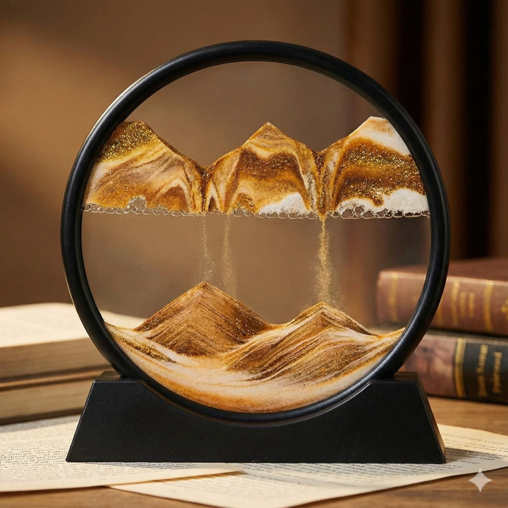 Dynamic Liquid Motion Sandscape & Stress Relief Desk Decor (Acrylic)