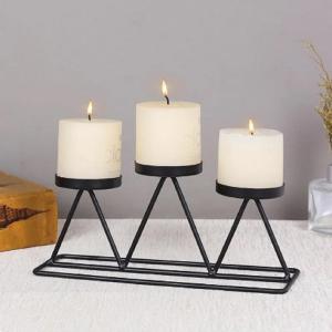 Stunning Black and Golden Candle Stand- 1 Pc Elegant Design
